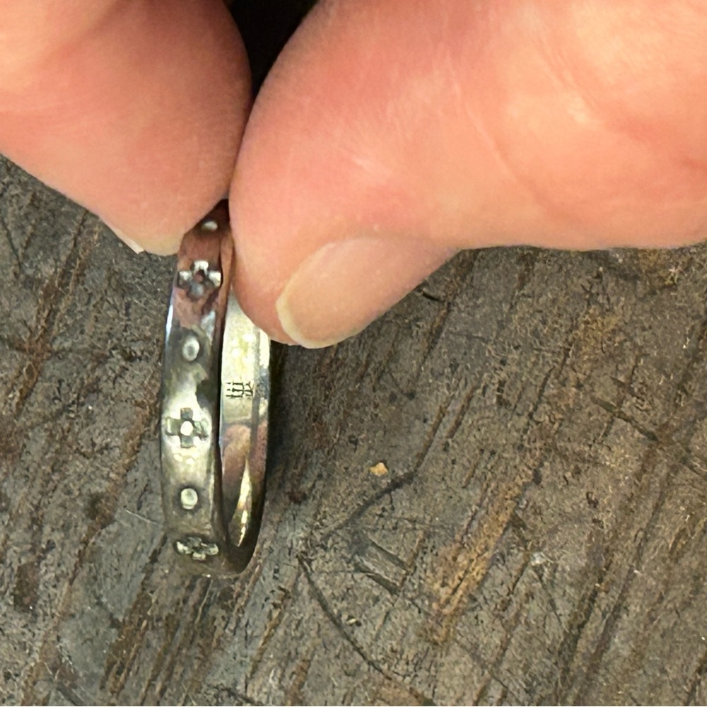 Retired James Avery Cruz Sterling Silver Stacker Ring